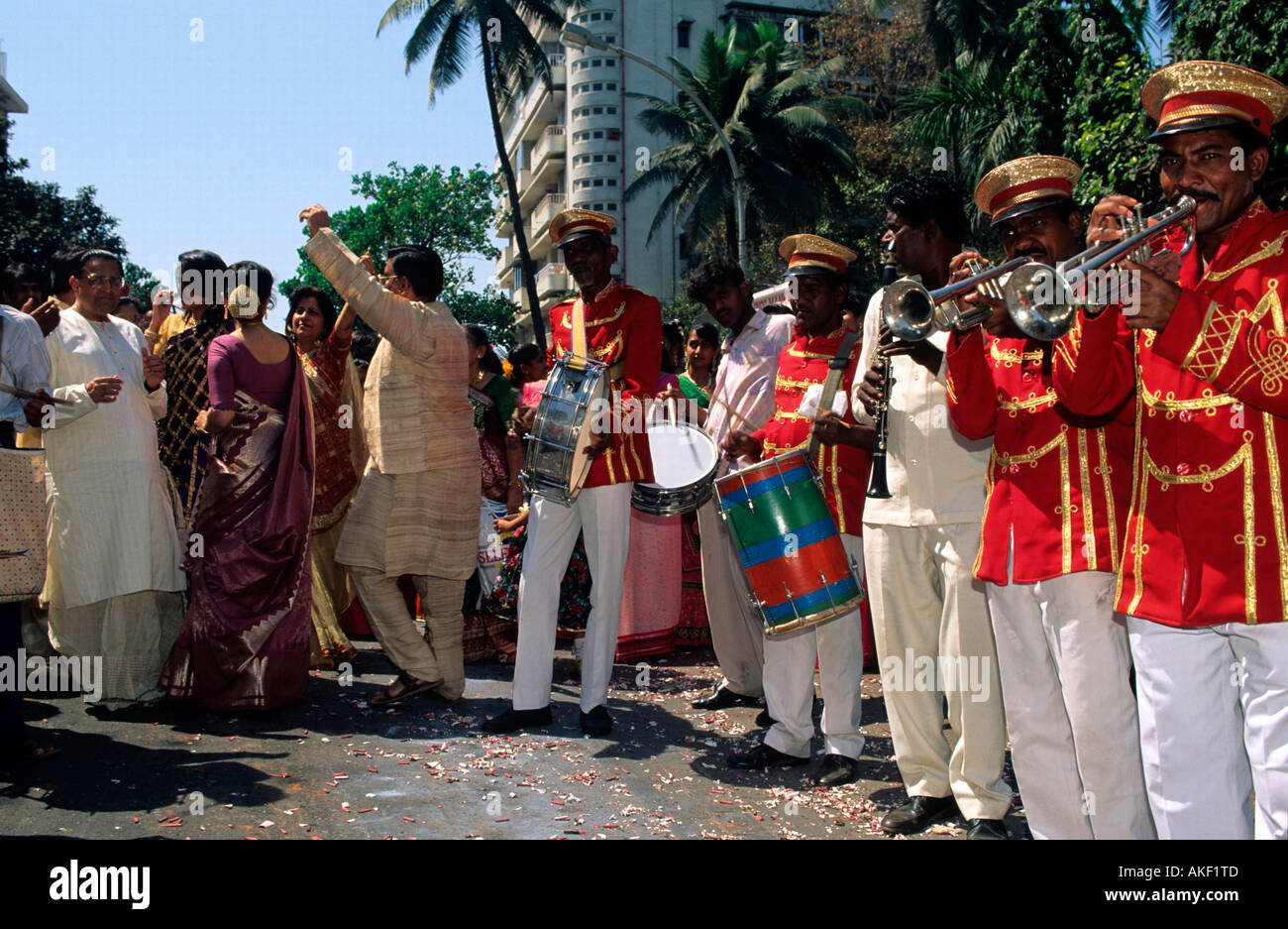 Indien, Mumbai, Hochzeitsfeier Stock Photo