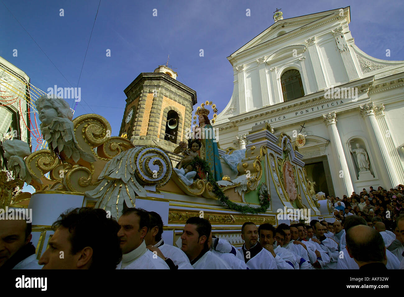 Carro dell'Immacolata procession, Torre del Greco, Campania, Italy Stock Photo