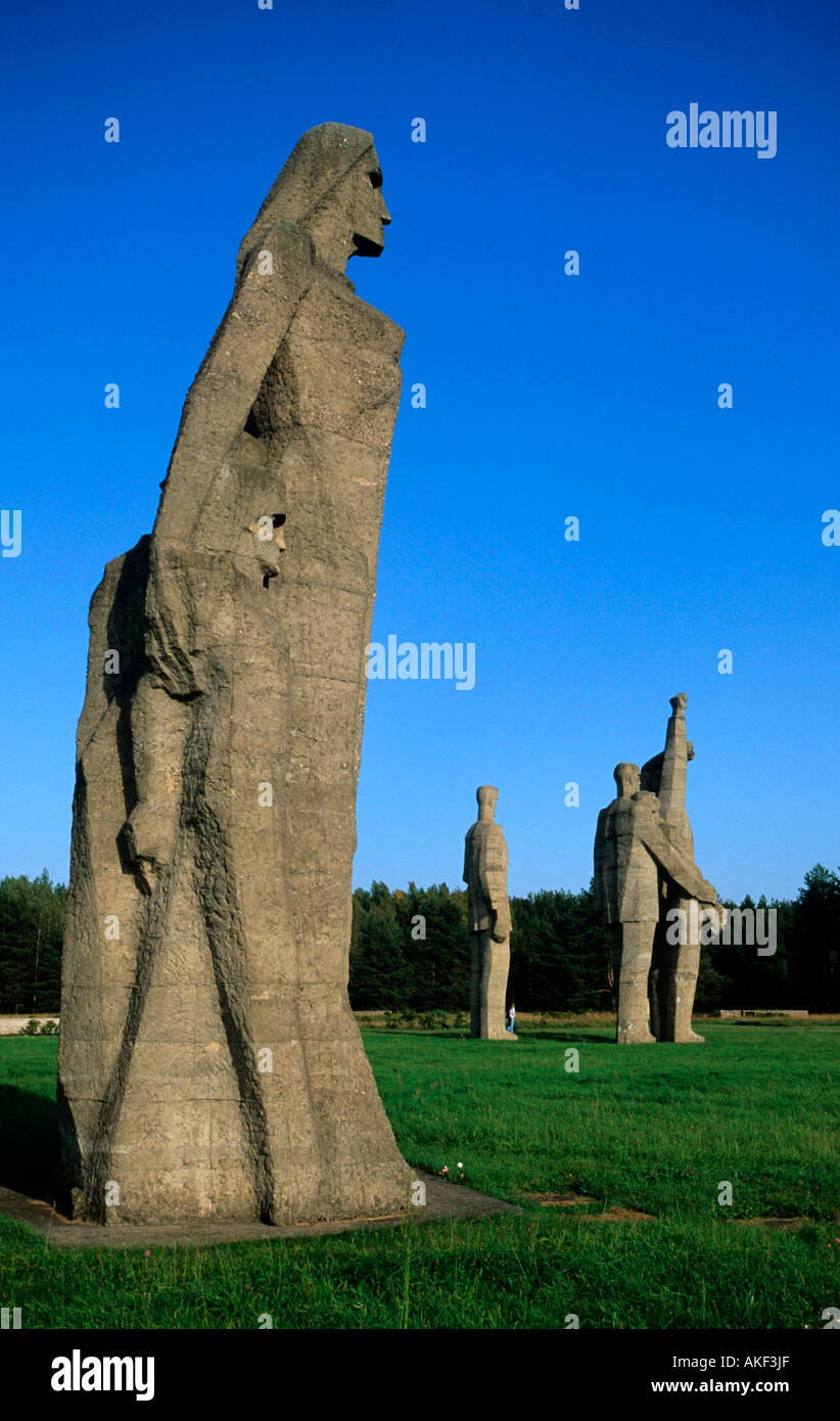 Lettland, Salaspils bei Riga, Gedenkstätte auf dem Gelände des ehemaligen KZ Stock Photo