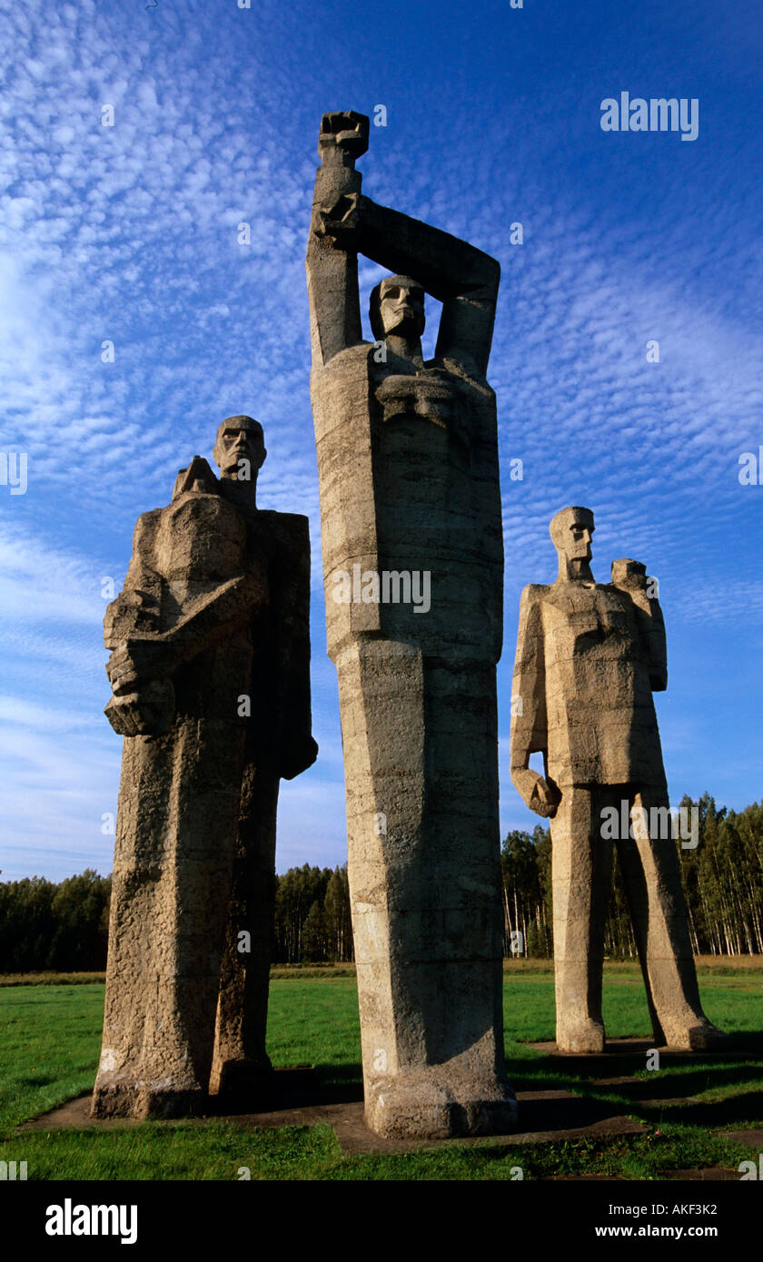 Lettland, Salaspils bei Riga, Gedenkstätte auf dem Gelände des ehemaligen KZ Stock Photo