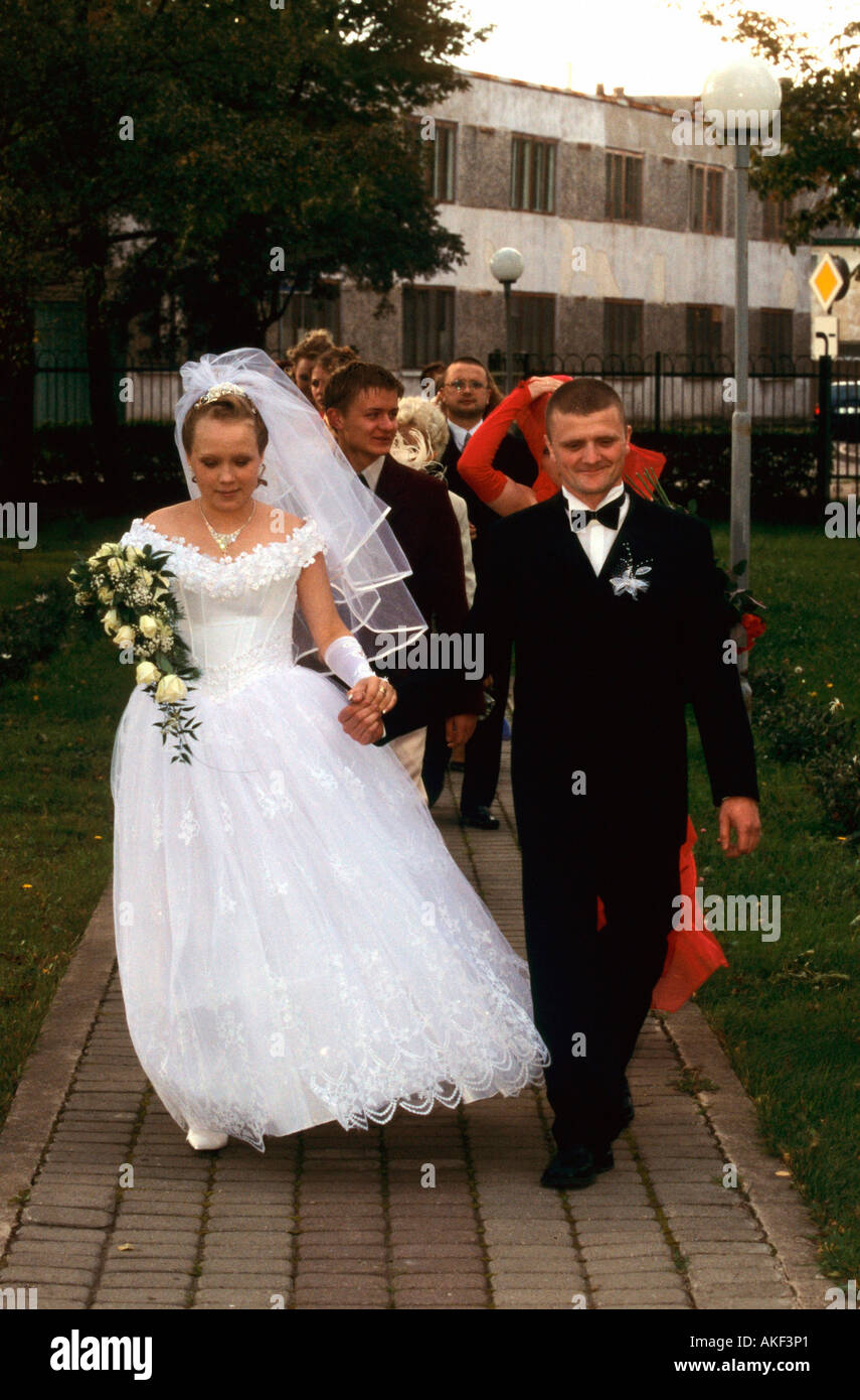 Lettland, Ventspils, russisch-orthodoxe Kirche, Hochzeit Stock Photo