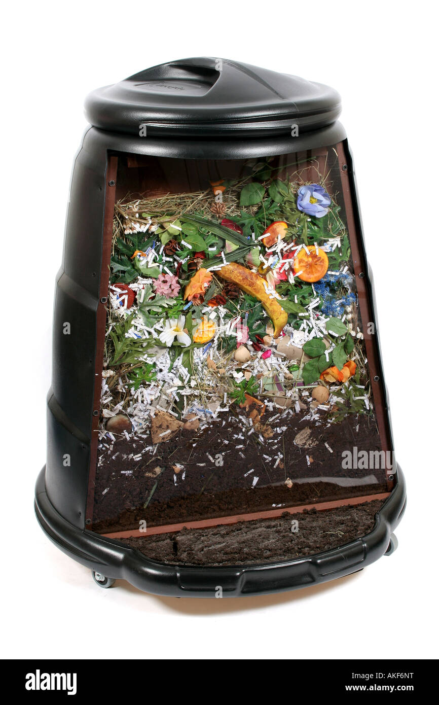 compost bin inside section Stock Photo - Alamy