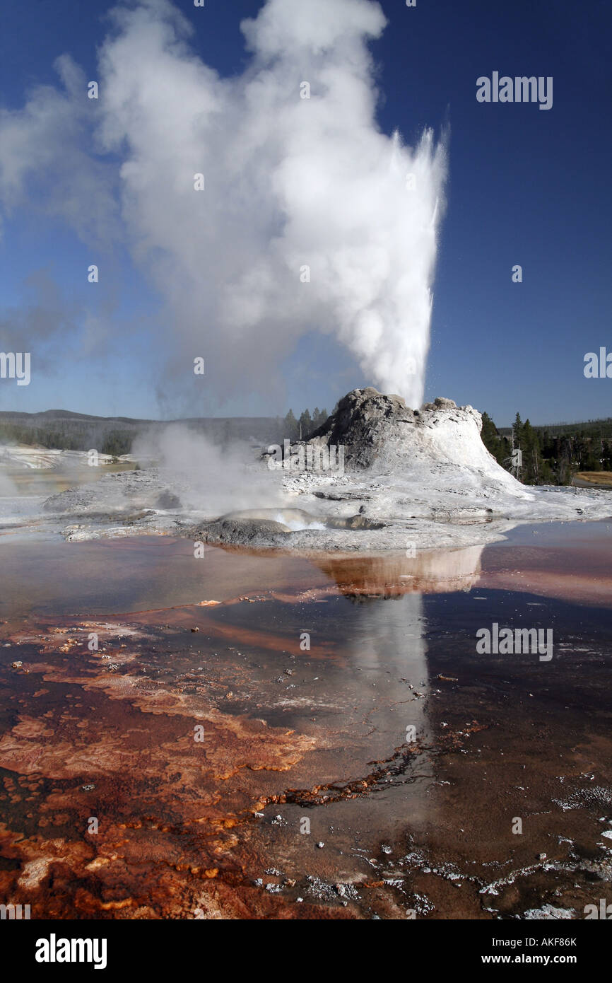 Castle Geyser, Upper Geyser Basin near Old Faithful, Yellowstone ...