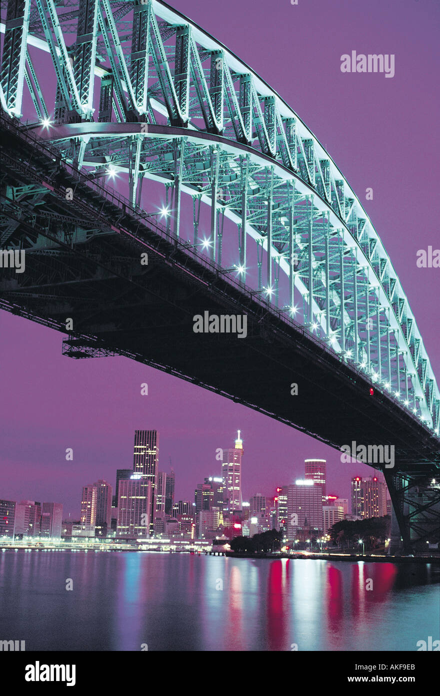 Sydney Harbour Bridge at Night Stock Photo - Alamy