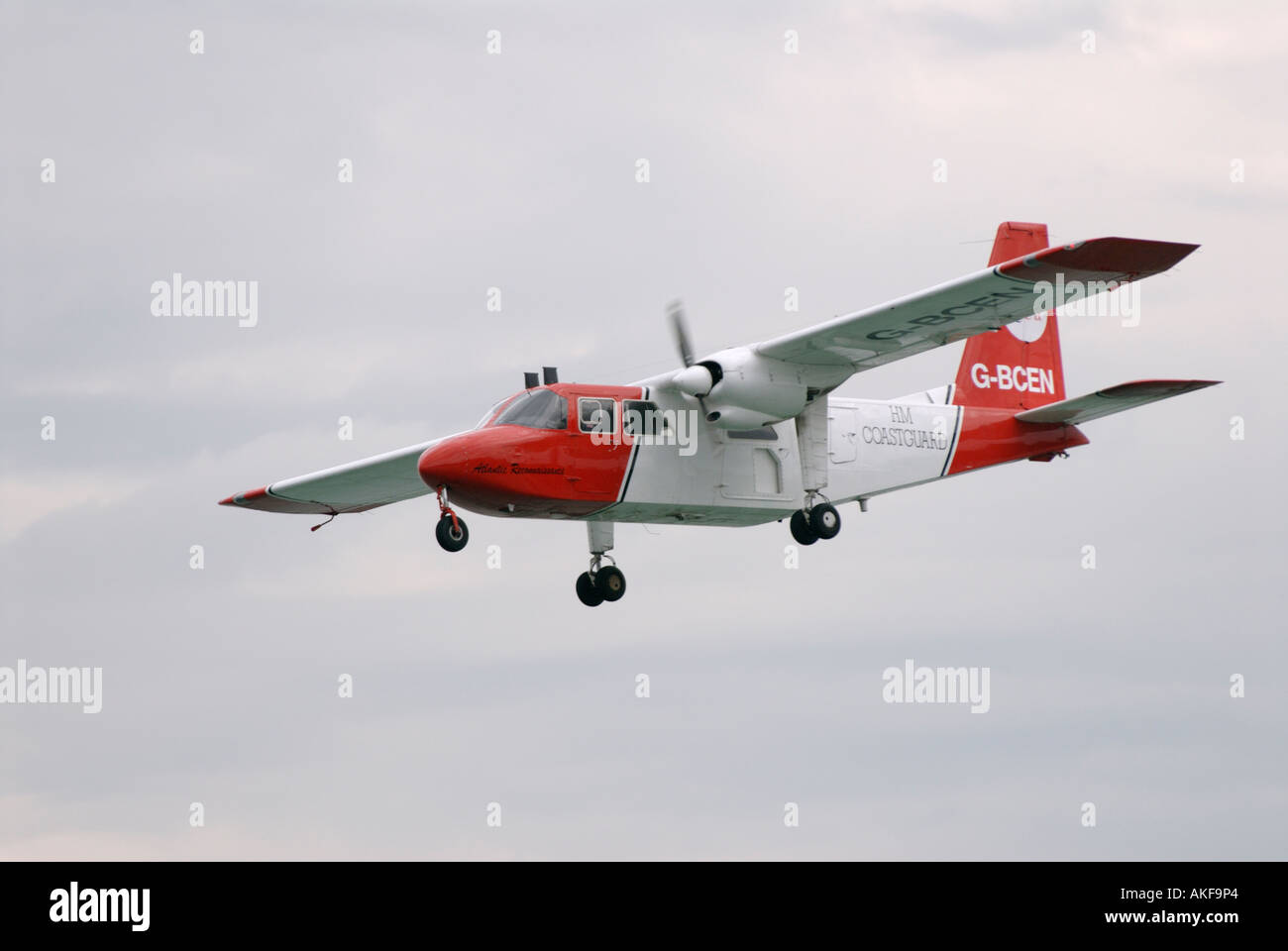 search rescue HM Coastguard Britten Norman Islander BN 2A 26 Stock Photo