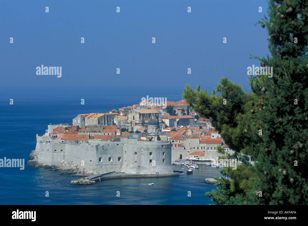 View of Old City Dubrovnik, Croatia Stock Photo