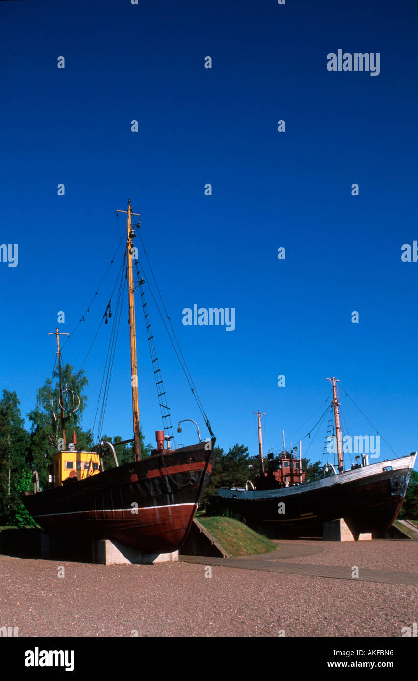Osteuropa, Litauen, kurische Nehrung, Smiltyne (Sandkrug) gegenüber von Klaipeda, Museumsschiff Stock Photo