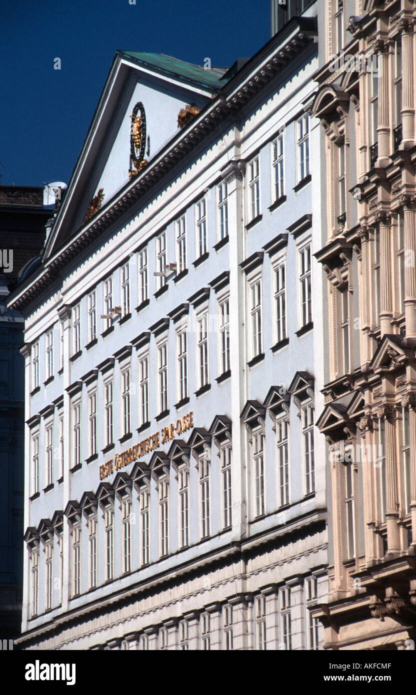 Wien I, Graben, Gebäude der 'Ersten österreichische Spar-Casse' der Architekt Alois Pichl erbaute von 1835 bis 1839 dieses Gebä Stock Photo