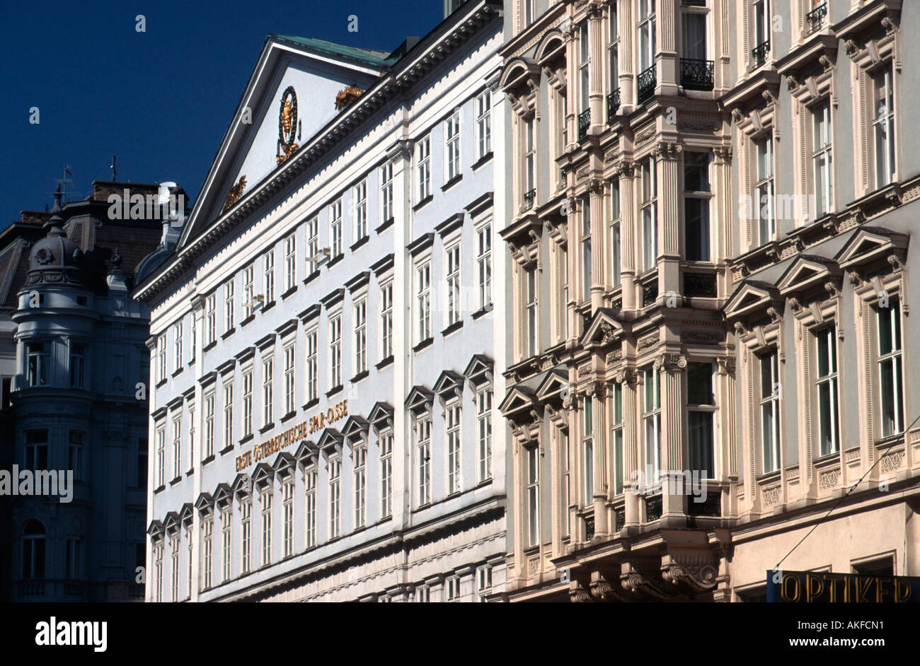 Wien I, Graben, Gebäude der 'Ersten österreichische Spar-Casse' der Architekt Alois Pichl erbaute von 1835 bis 1839 dieses Gebäu Stock Photo