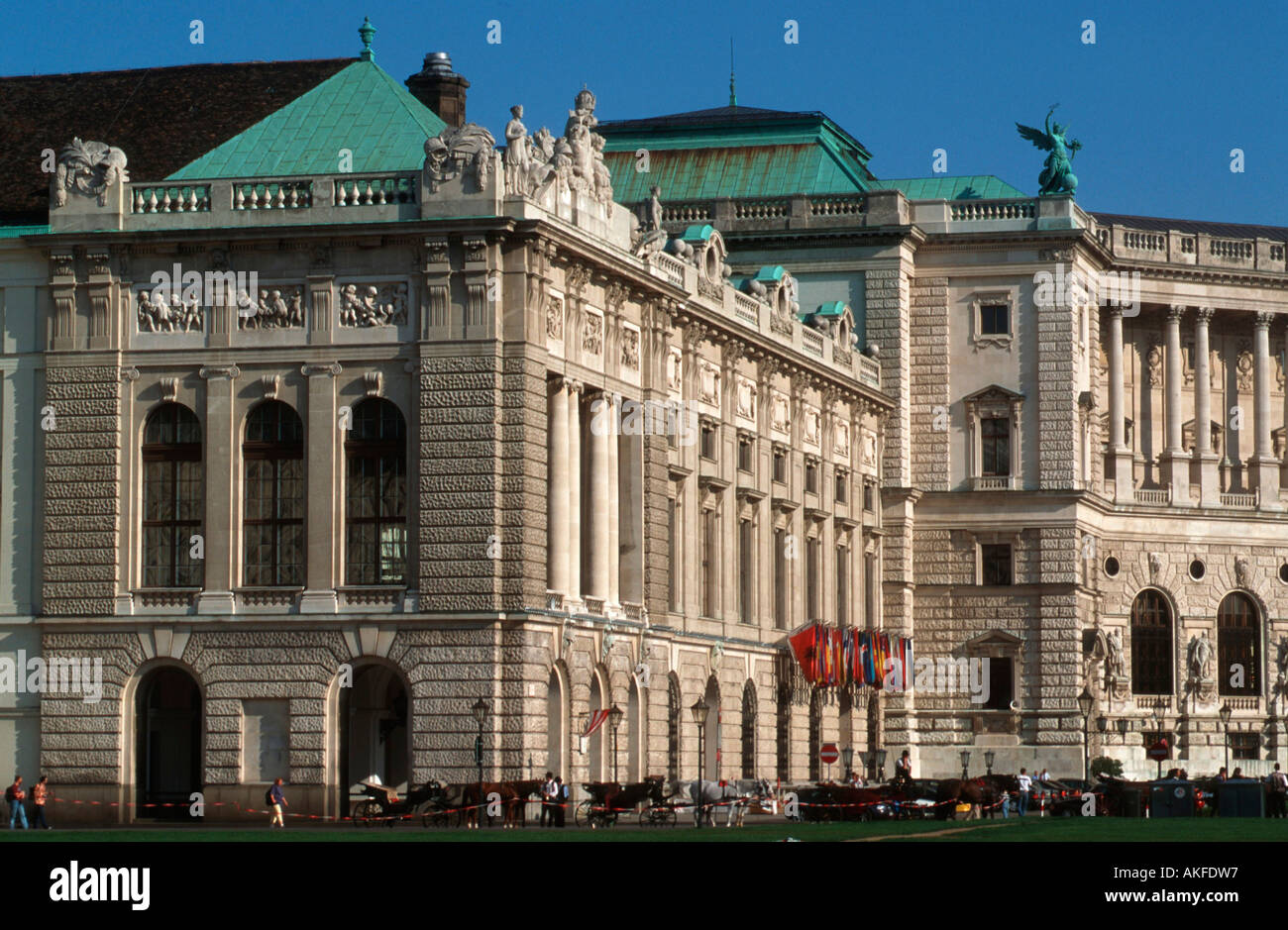 Wien 1, Die Neue Burg, der Südostflügel der Wiener Hofburg Stock Photo
