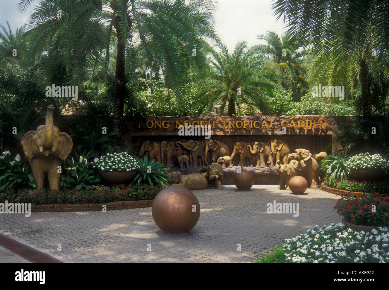 Nong Nooch Theme Park, resort and topiary gardens, Pattaya, Thailand Stock Photo