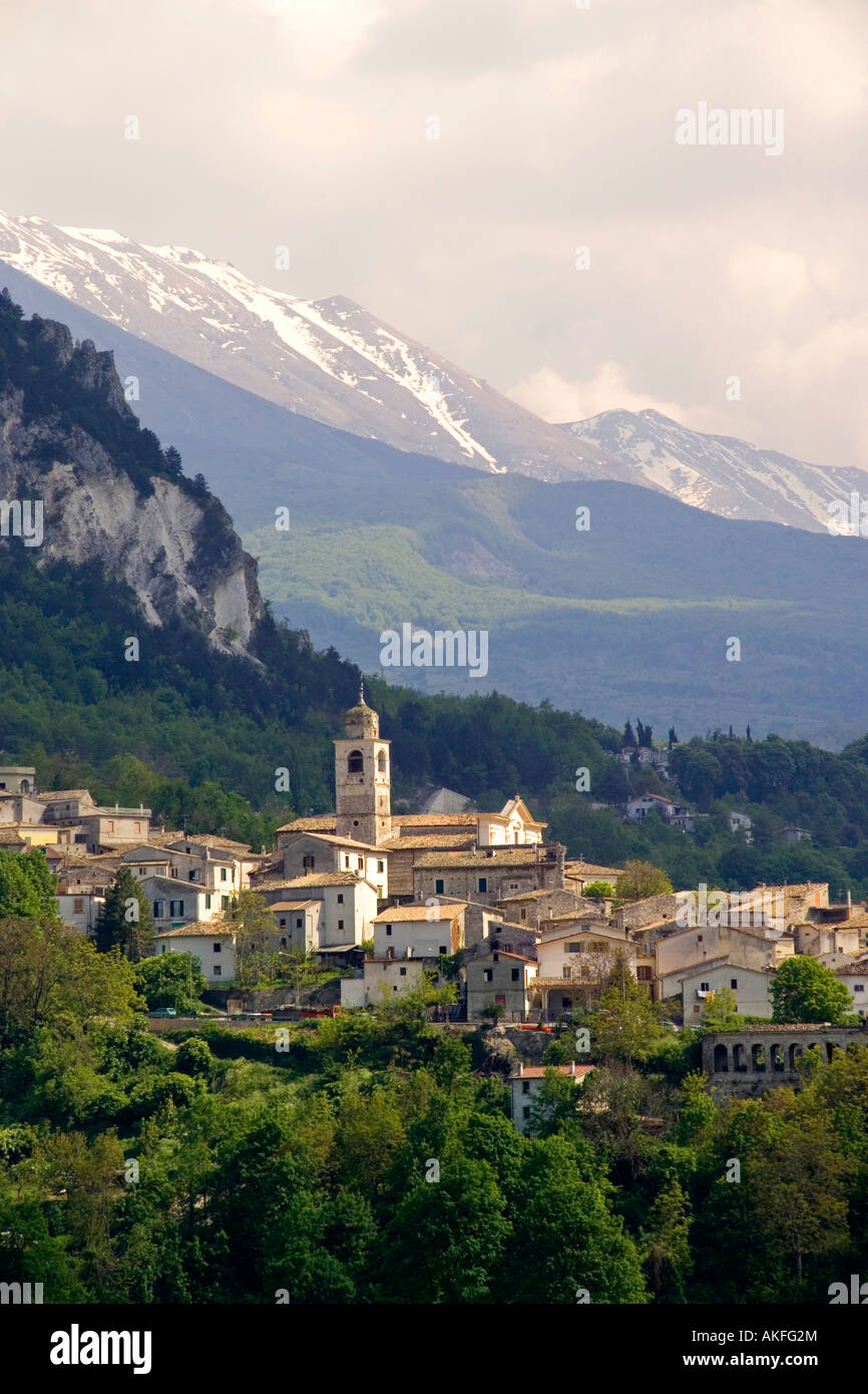 Landscape, Caramanico Terme, Abruzzo, Italy Stock Photo