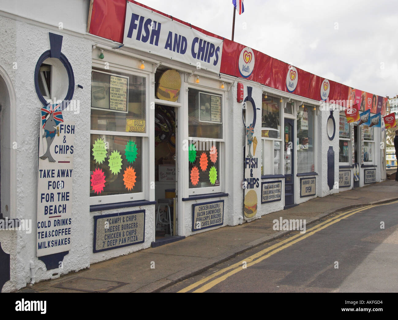 A traditional seaside Fish and Chip shop at Broadstairs Kent UK Stock Photo Alamy