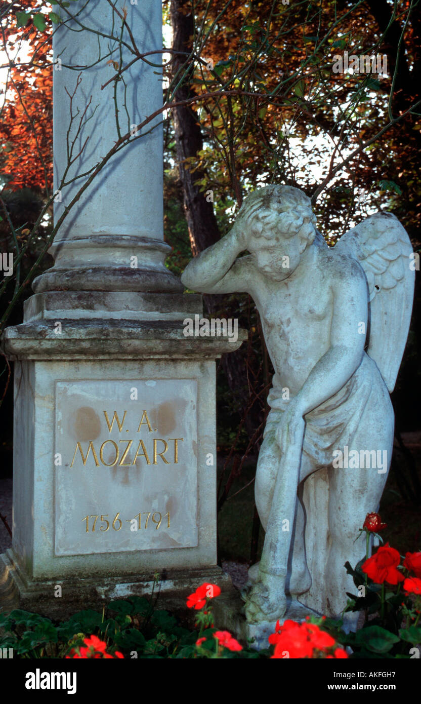 Biedermeierfriedhof, Grab Von Wolfgang Amadeus Mozart Stock Photo - Alamy