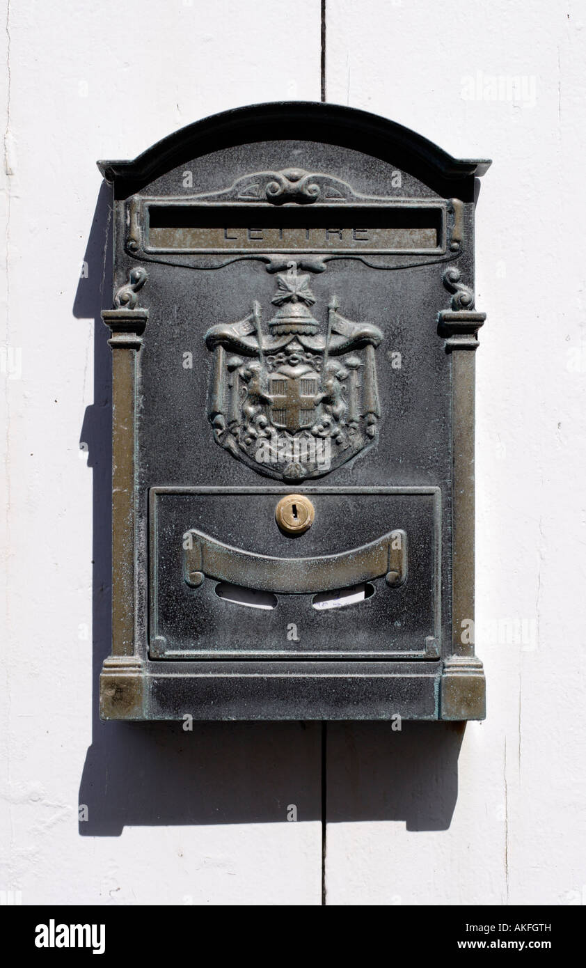 Letter box in provincial France Stock Photo