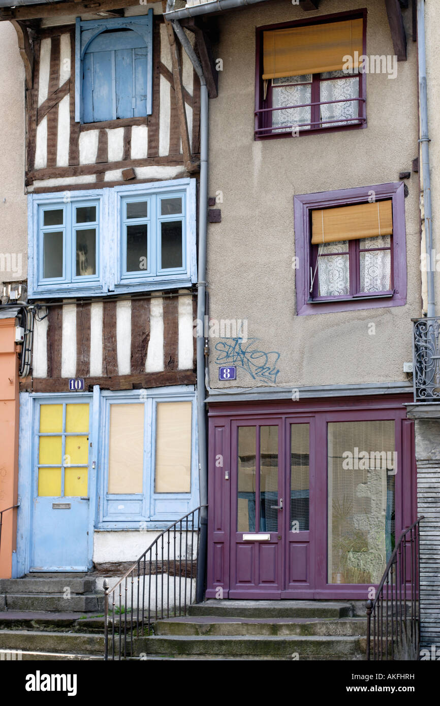 Traditional houses in Rennes Brittany France Stock Photo Alamy
