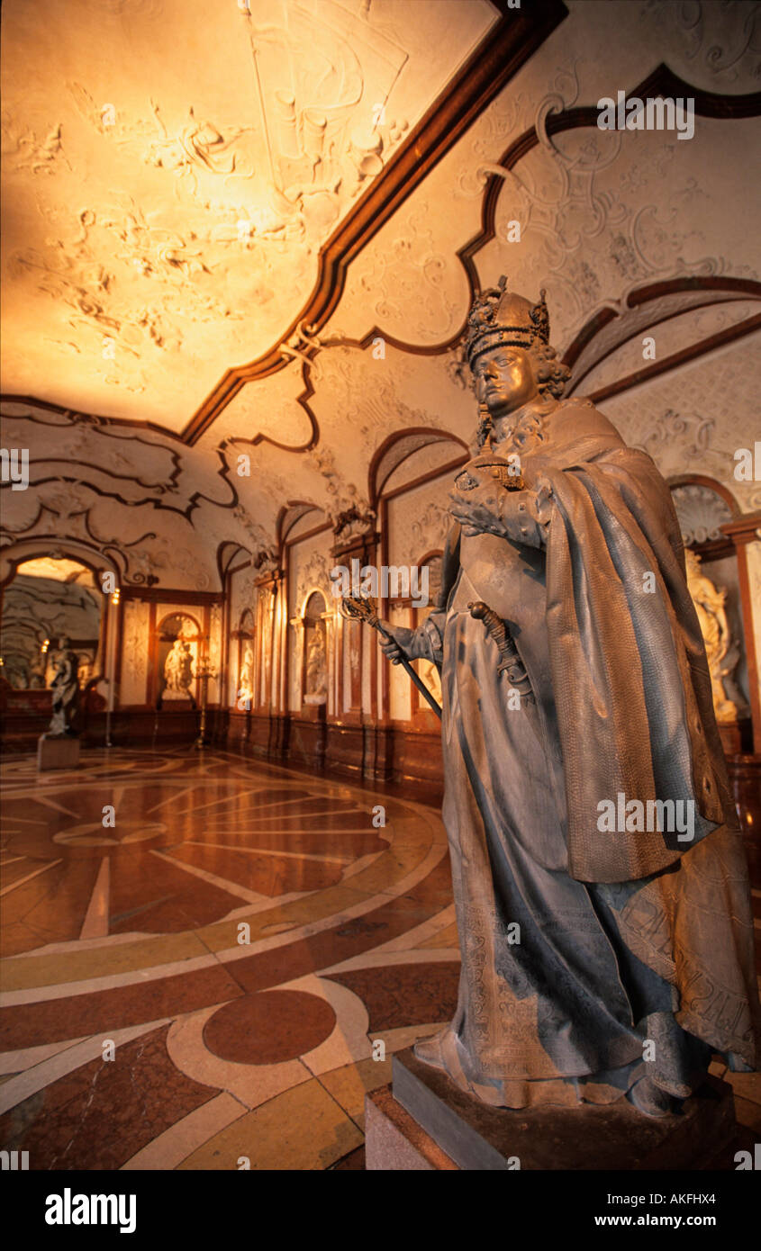 Unteres Belvedere, Marmorsaal, Statue des Gemahls von Maria Theresia, Stefan von Lothringen Stock Photo