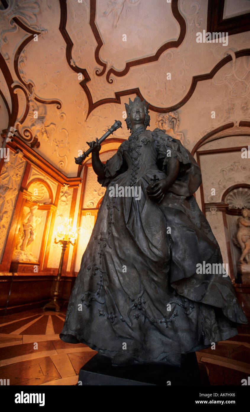 Unteres Belvedere, Marmorsaal, Statue von Maria Theresia, Stock Photo