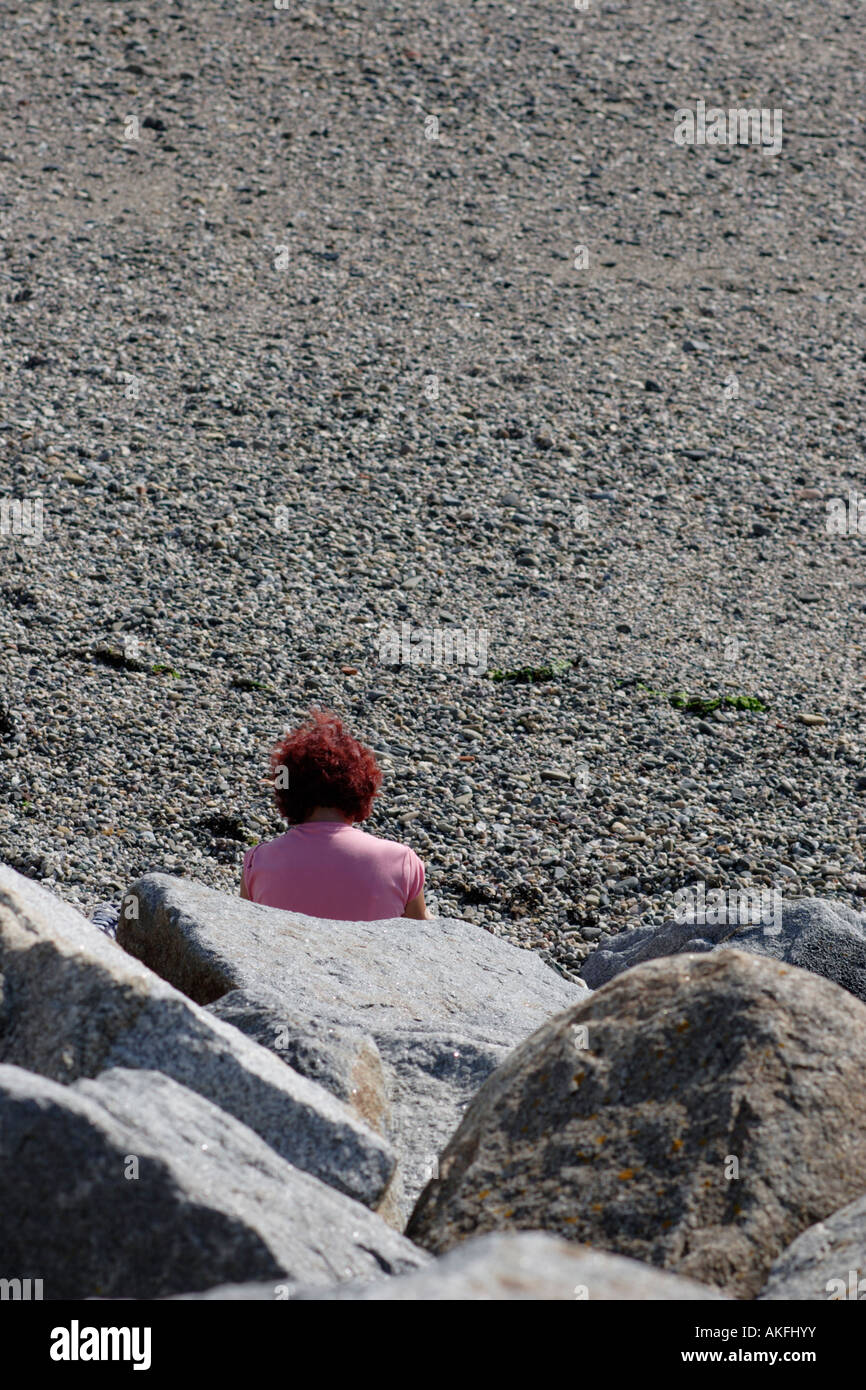 Woman dyed red hair hi-res stock photography and images - Alamy