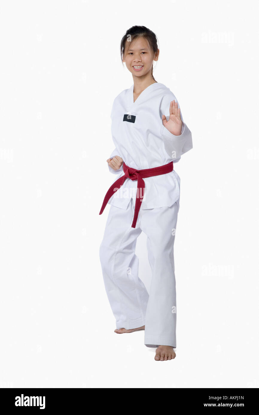 Karate woman barefoot hi-res stock photography and images - Alamy