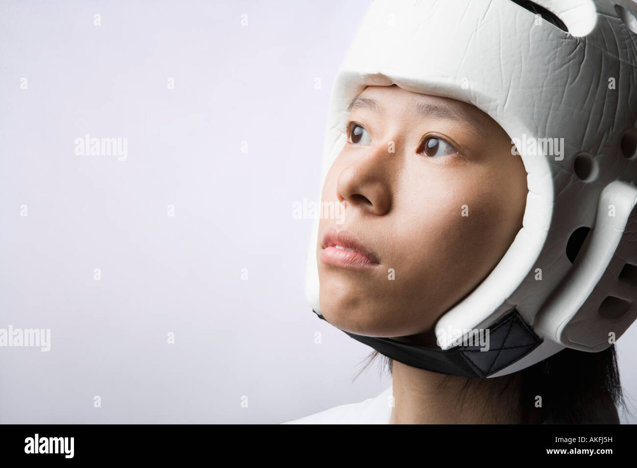 Woman karate helmet hi-res stock photography and images - Alamy