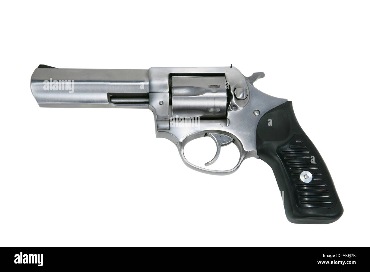22 caliber pistol gun isolated on white background Stock Photo