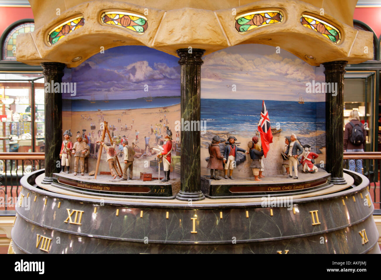 Animated scene on Great Australian Clock, Queen Victoria Building