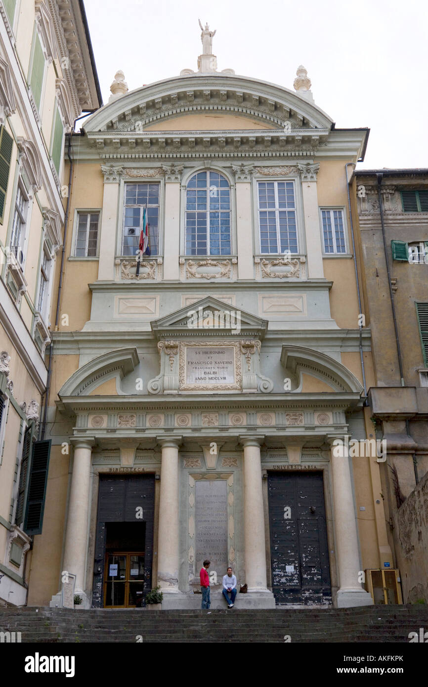 University Library palace, Balbi street, Genoa, Ligury, Italy Stock