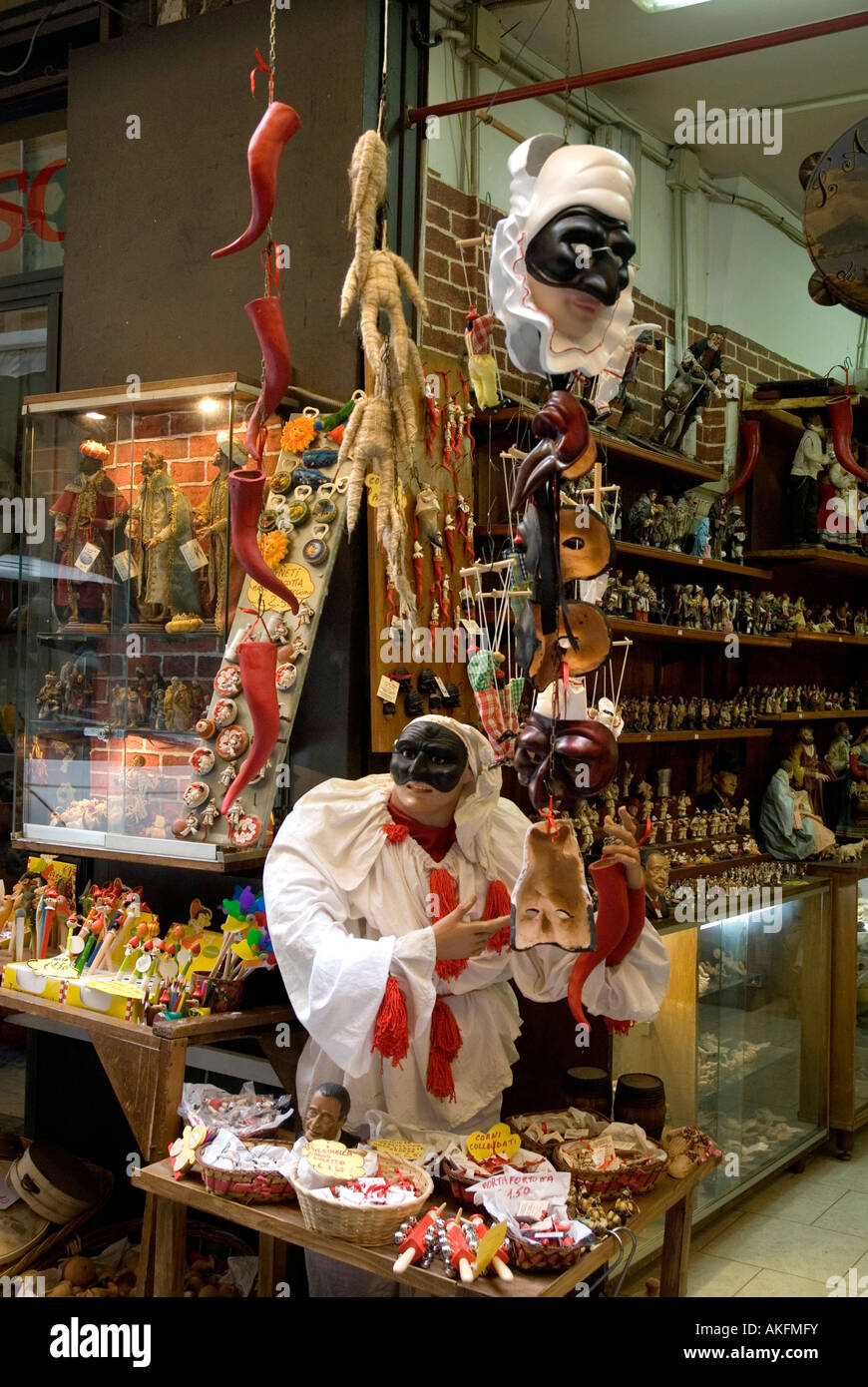 Souvenir shop, Naples, Campania, Italy Stock Photo Alamy