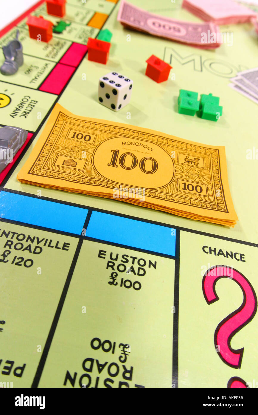 Monopoly property board game london Stock Photo Alamy