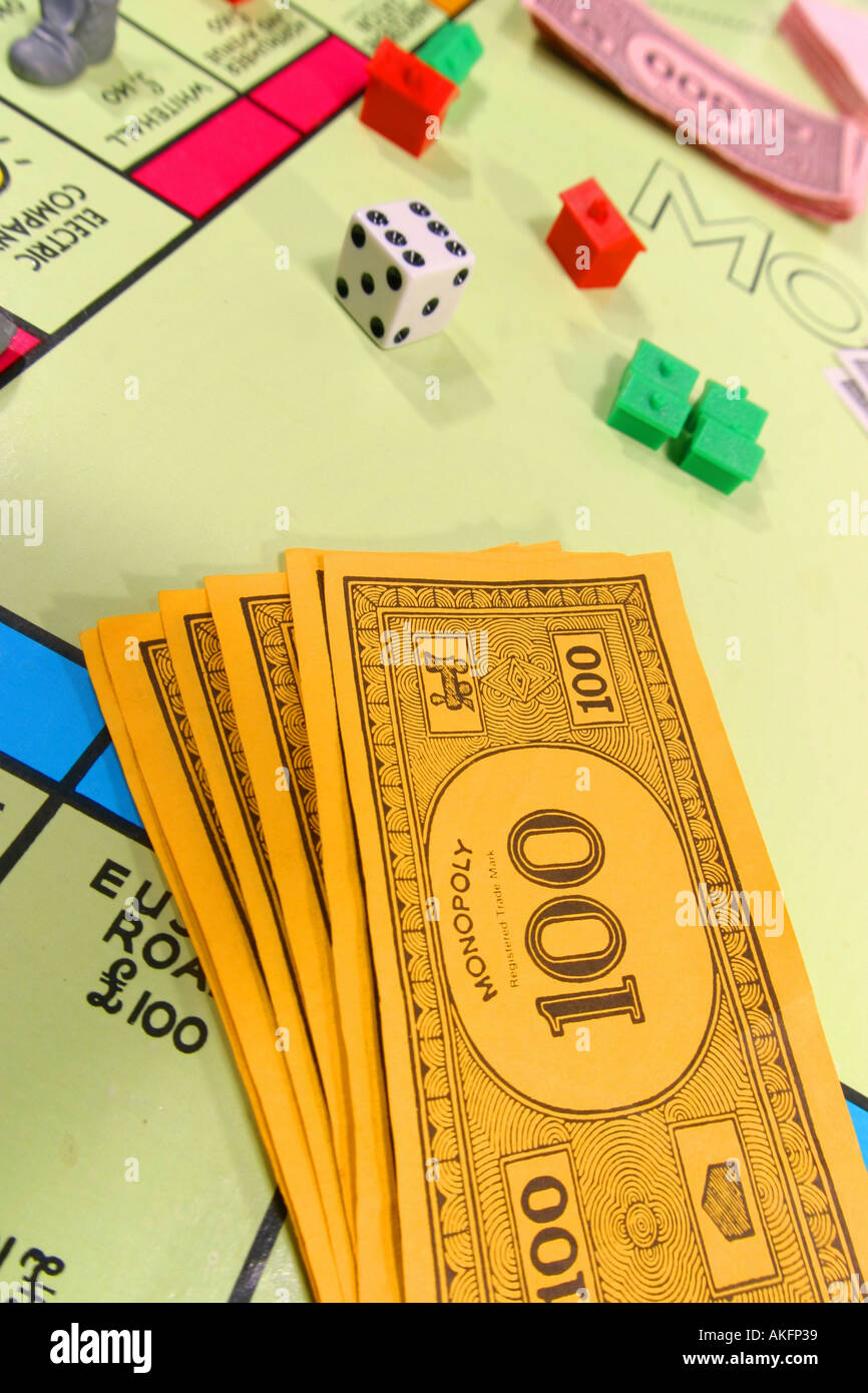 Monopoly property board game london Stock Photo Alamy