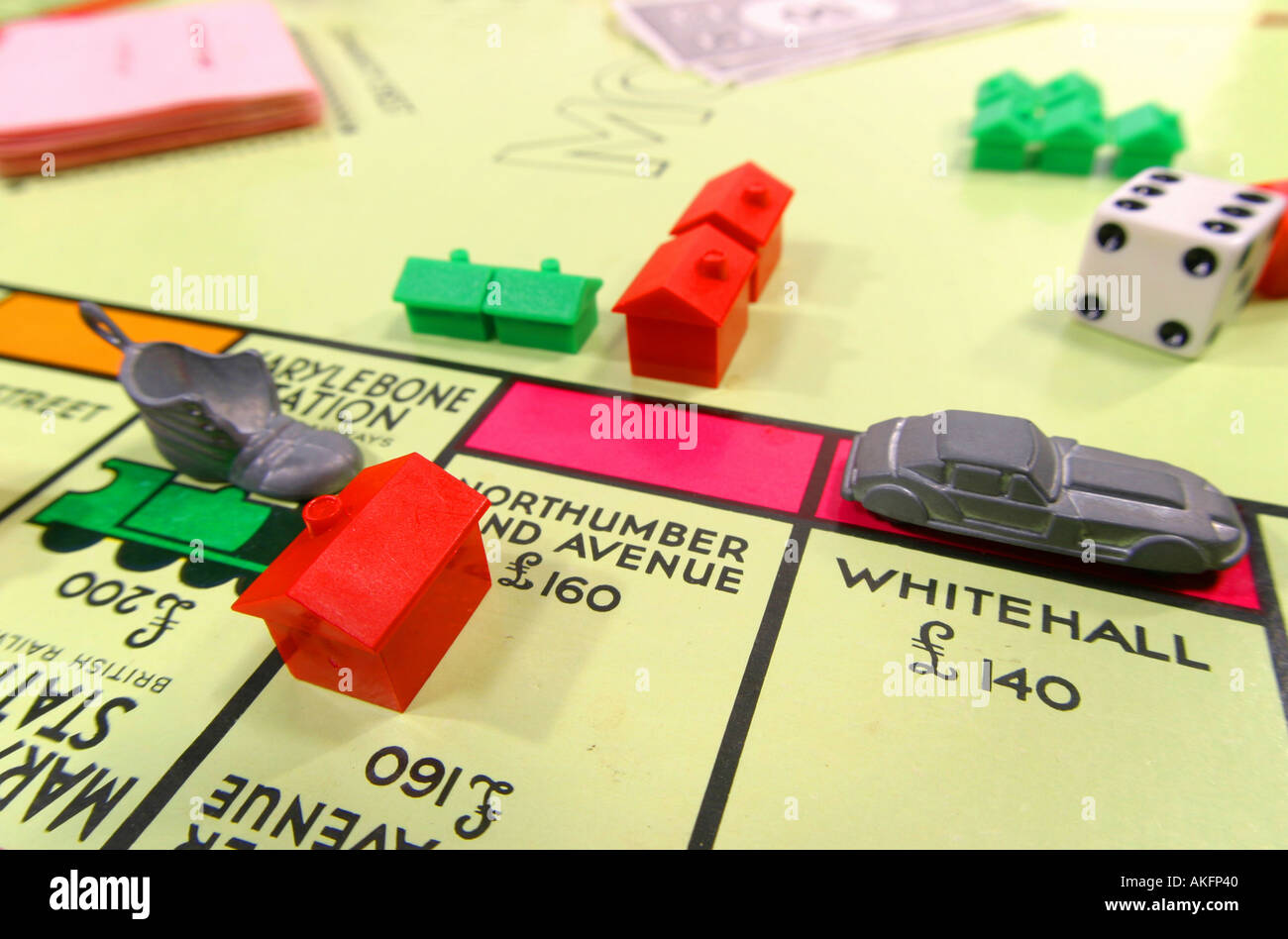 Monopoly property board game london Stock Photo