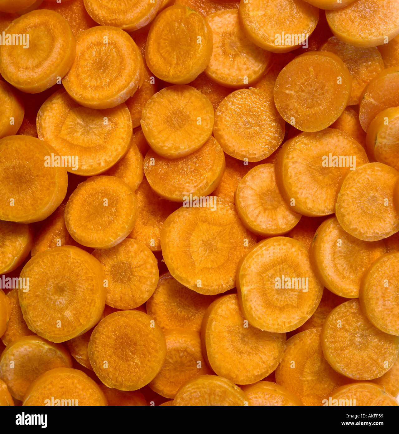 sliced carrots Stock Photo