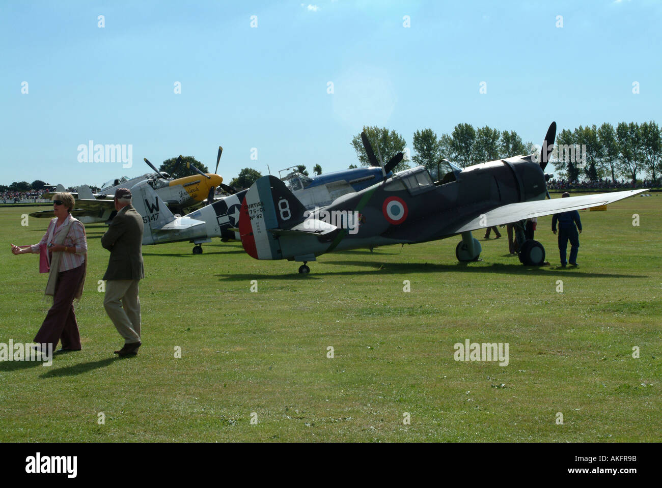 Curtiss 75A 1 Hawk Fighter Plane at Goodwood Revival Meeting 2005 Stock Photo