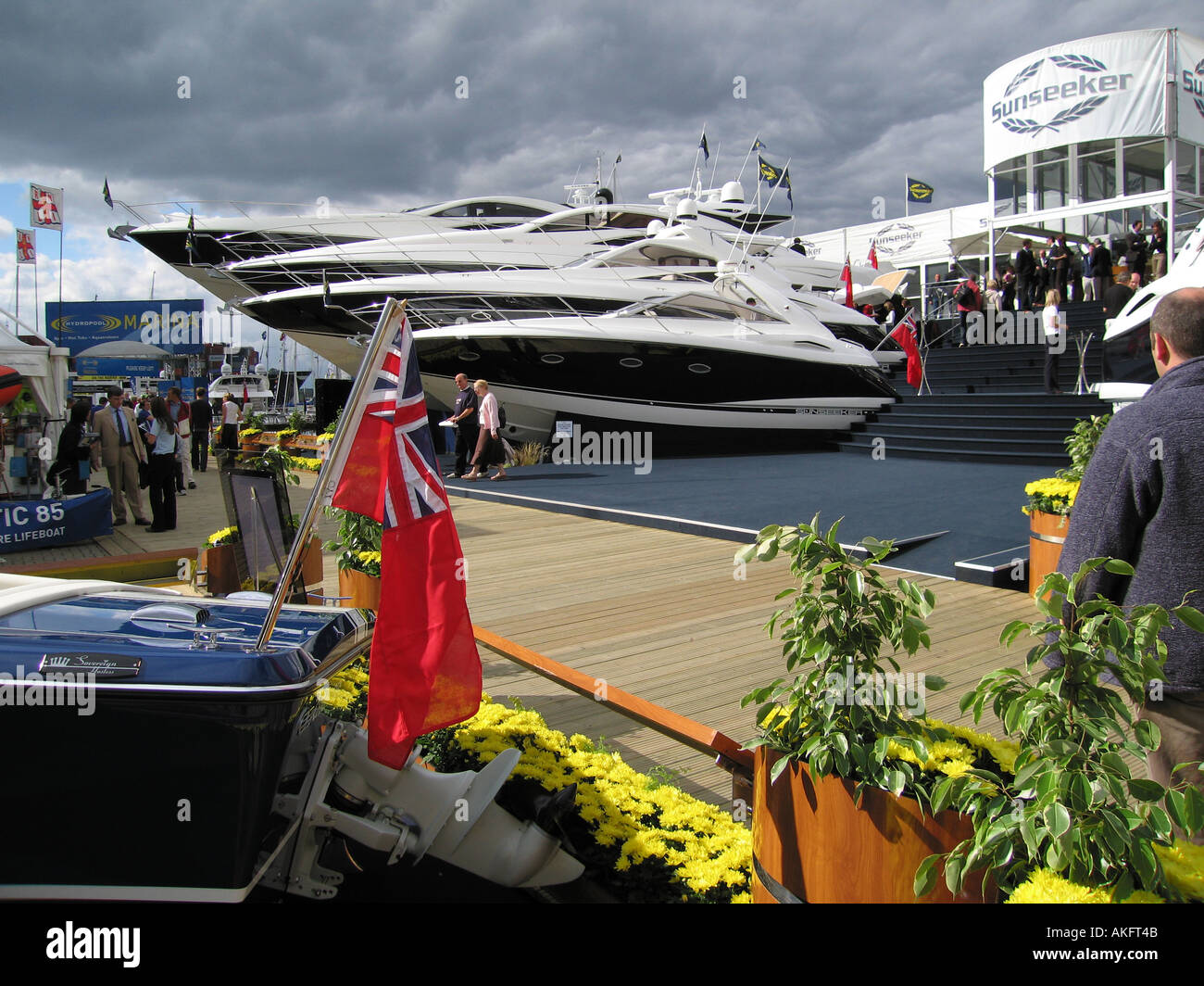 Wonderful Cruisers For Sale at Southampton Boat Show Hampshire Stock
