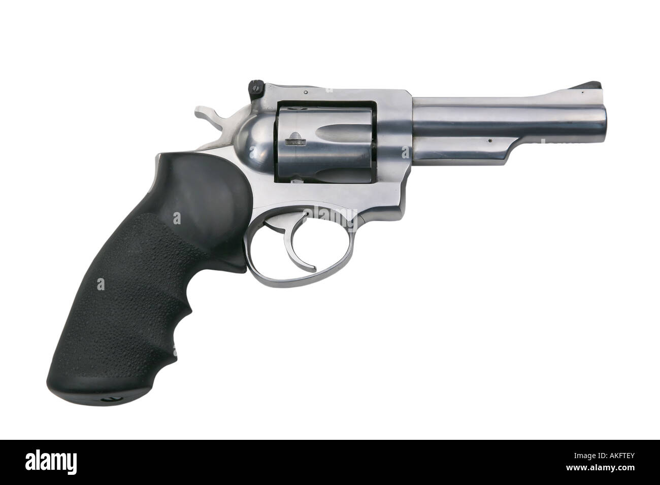 357 caliber hand gun isolated on white background Stock Photo