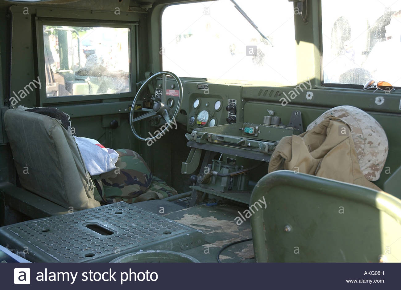 Interior Of A Military Vehicle Stock Photo 14990176 Alamy