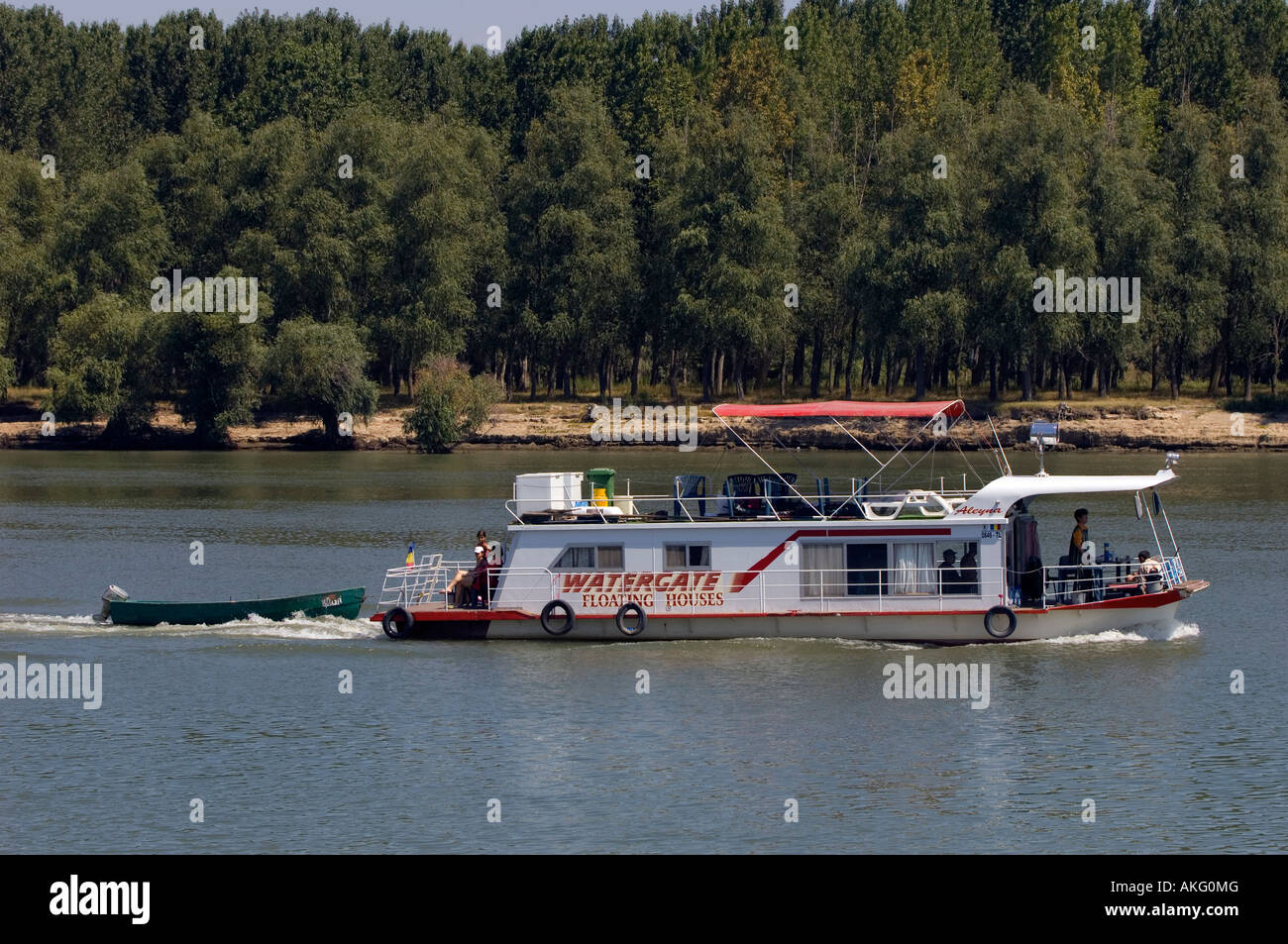 Samuel sensor Rich man Boat traffic on Bratul Sfantu Gheorghe Mahmudia The Danube Delta Dobrogea  Romania Stock Photo - Alamy