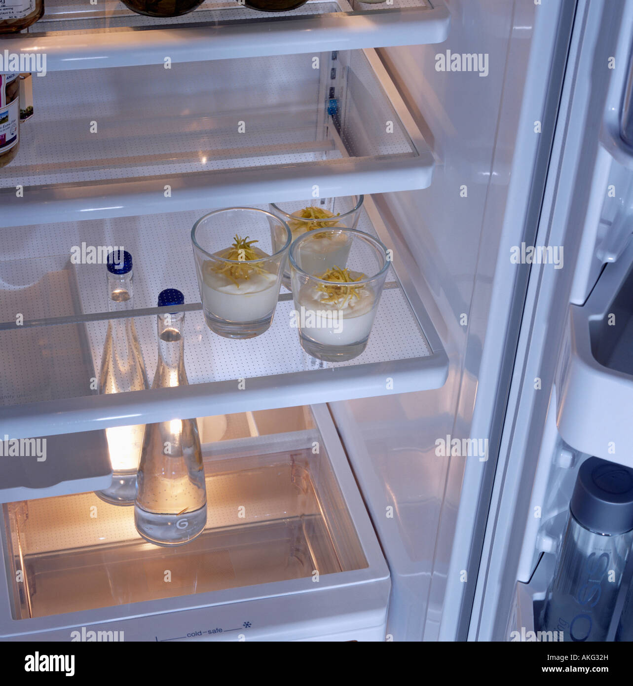 Close Up Of Inside Of Fridge With Open Door Stock Photo 14991112