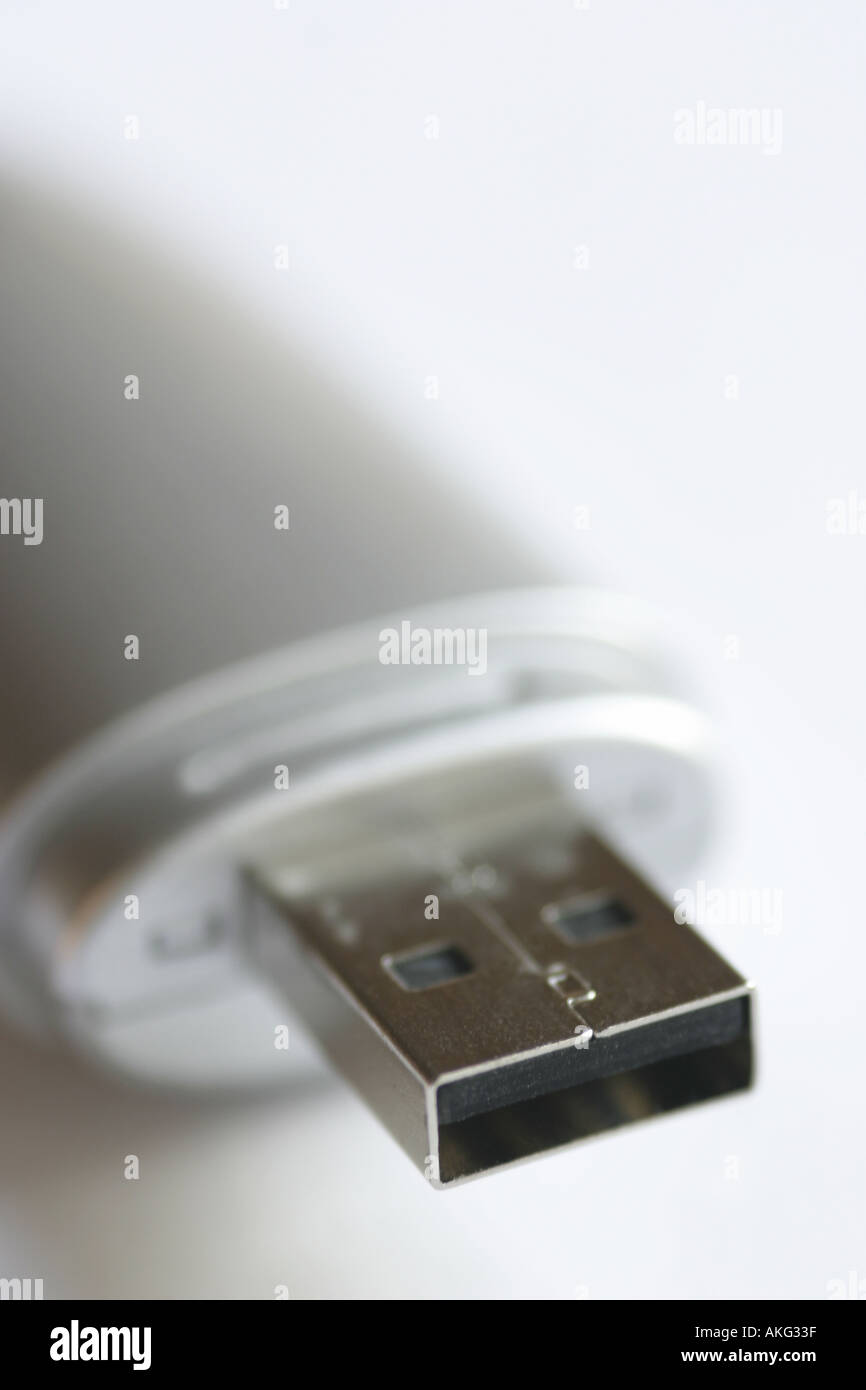 USB connection device computer peripheral memory storage megabyte bytes digital stick Stock