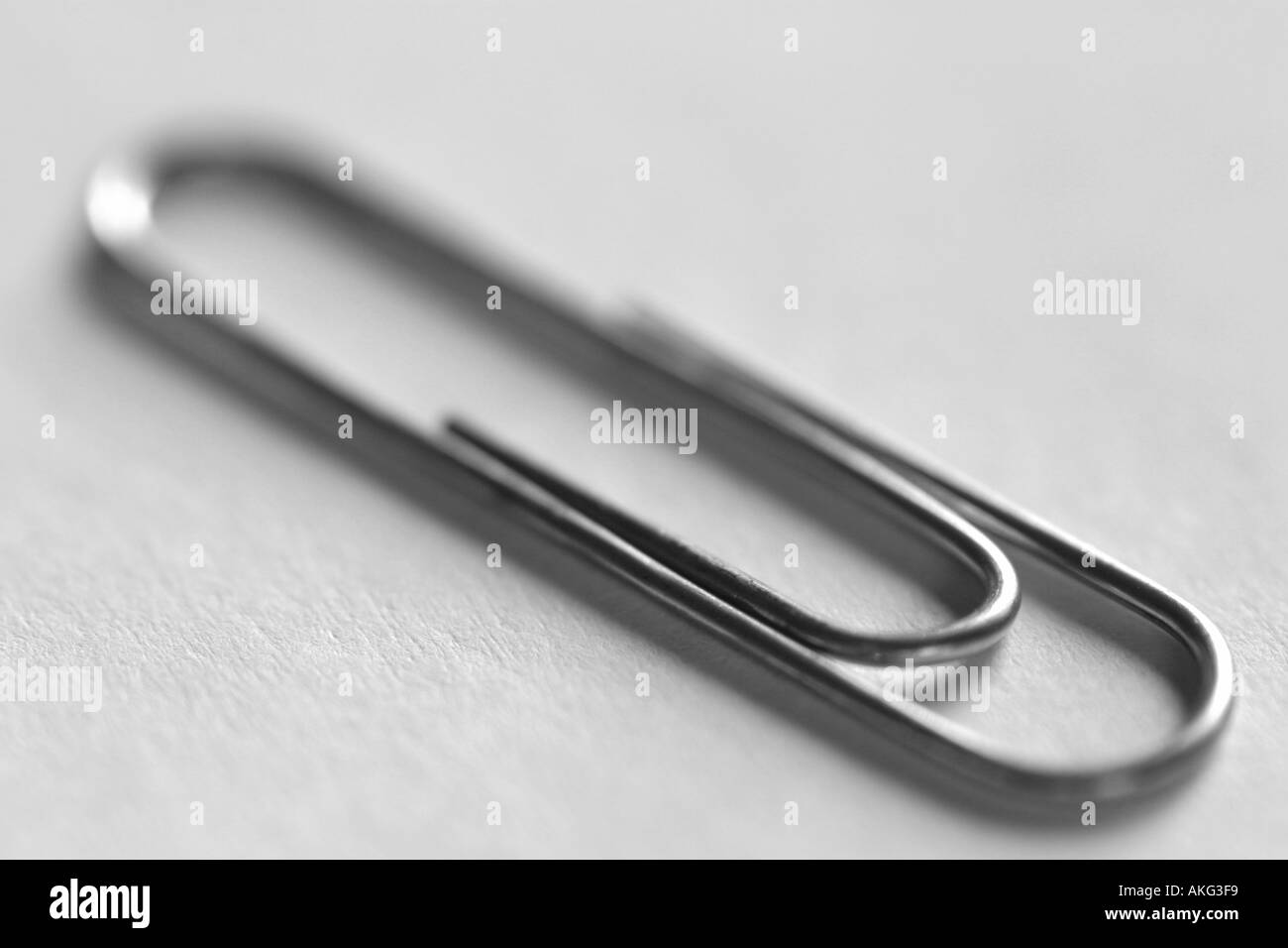 Paper clip stationary office wire clip Stock Photo