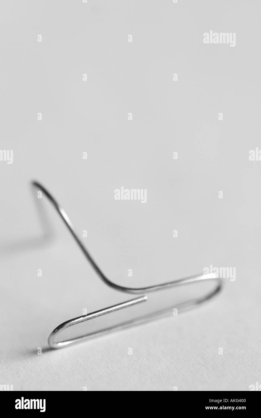 Paper clip stationary office wire clip Stock Photo