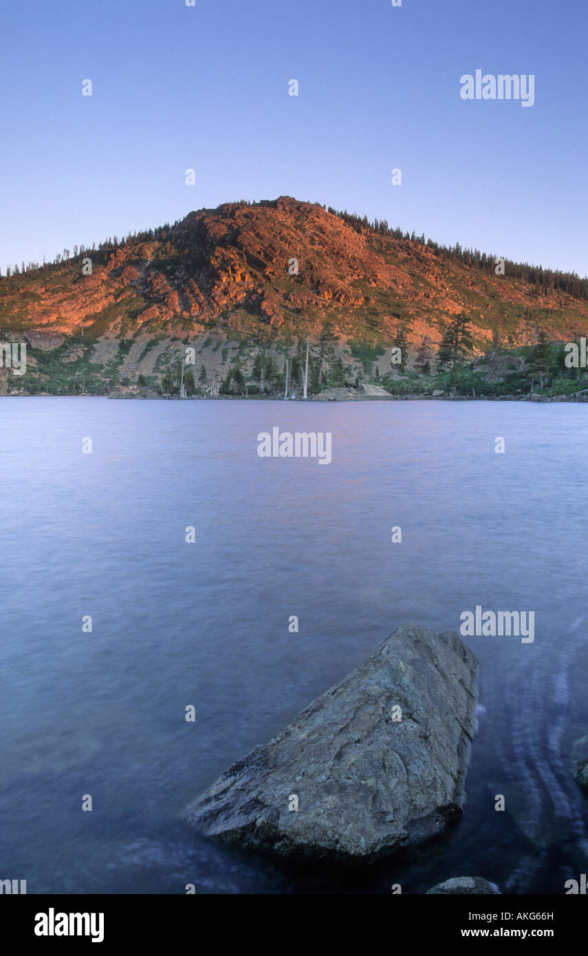 Sunrise at Long Lake in the Lakes Basin Recreation Area, Plumas