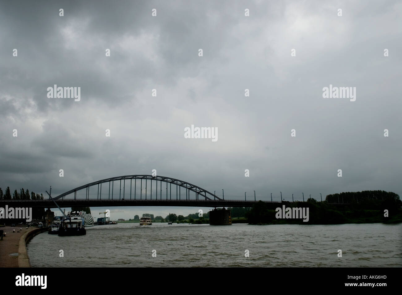 Arnhem Rivers HOLLAND. BRIDGE AT ARNHEM ACROSS THE RHINE RIVER. 2006 Stock Photo - Alamy