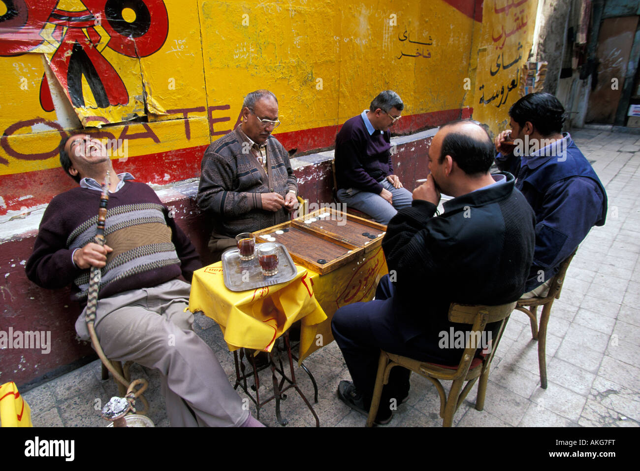 Egypt, Cairo, cafe Stock Photo Alamy