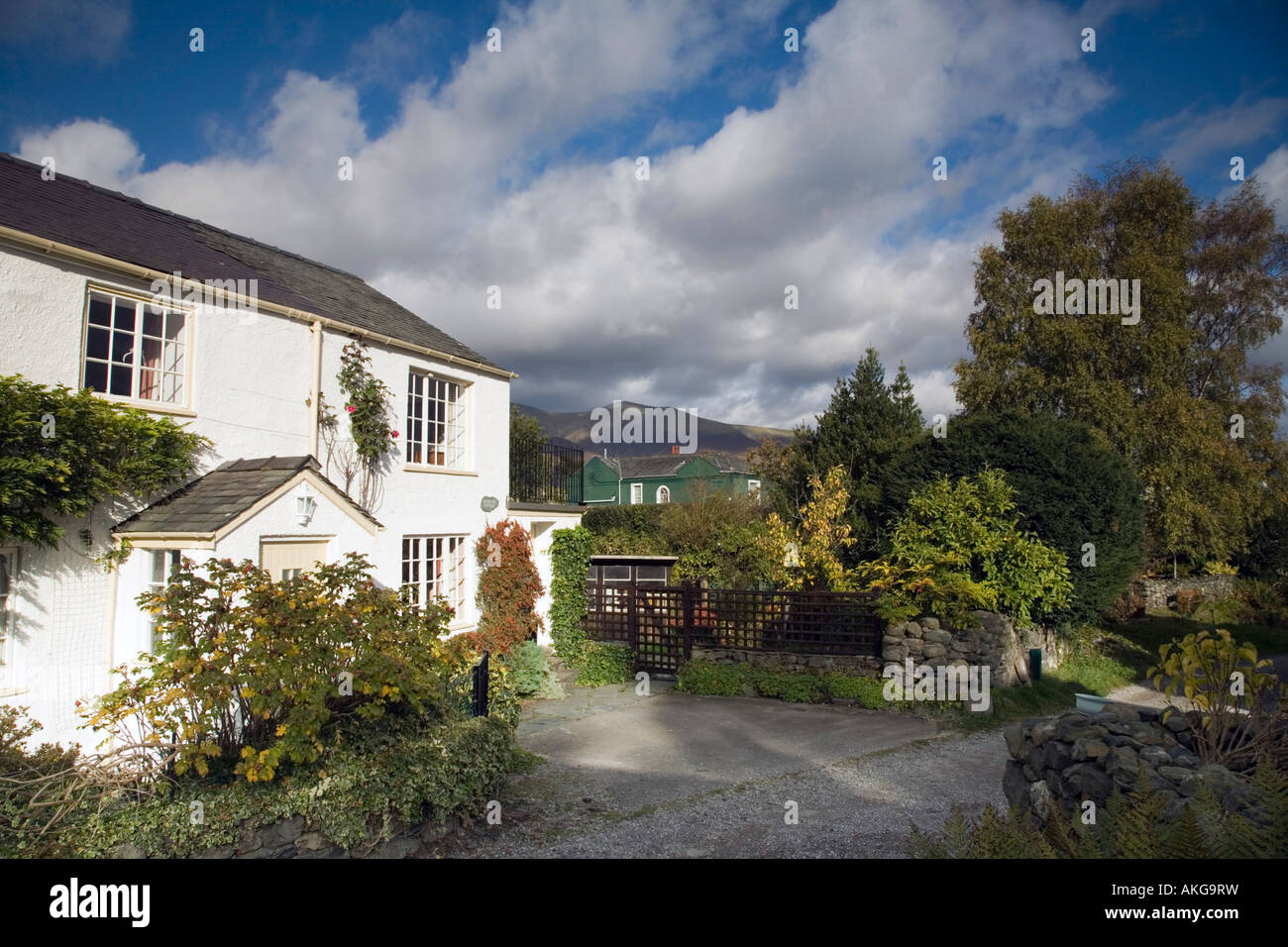 Houses braithwaite village Lake district cumbria Stock Photo Alamy