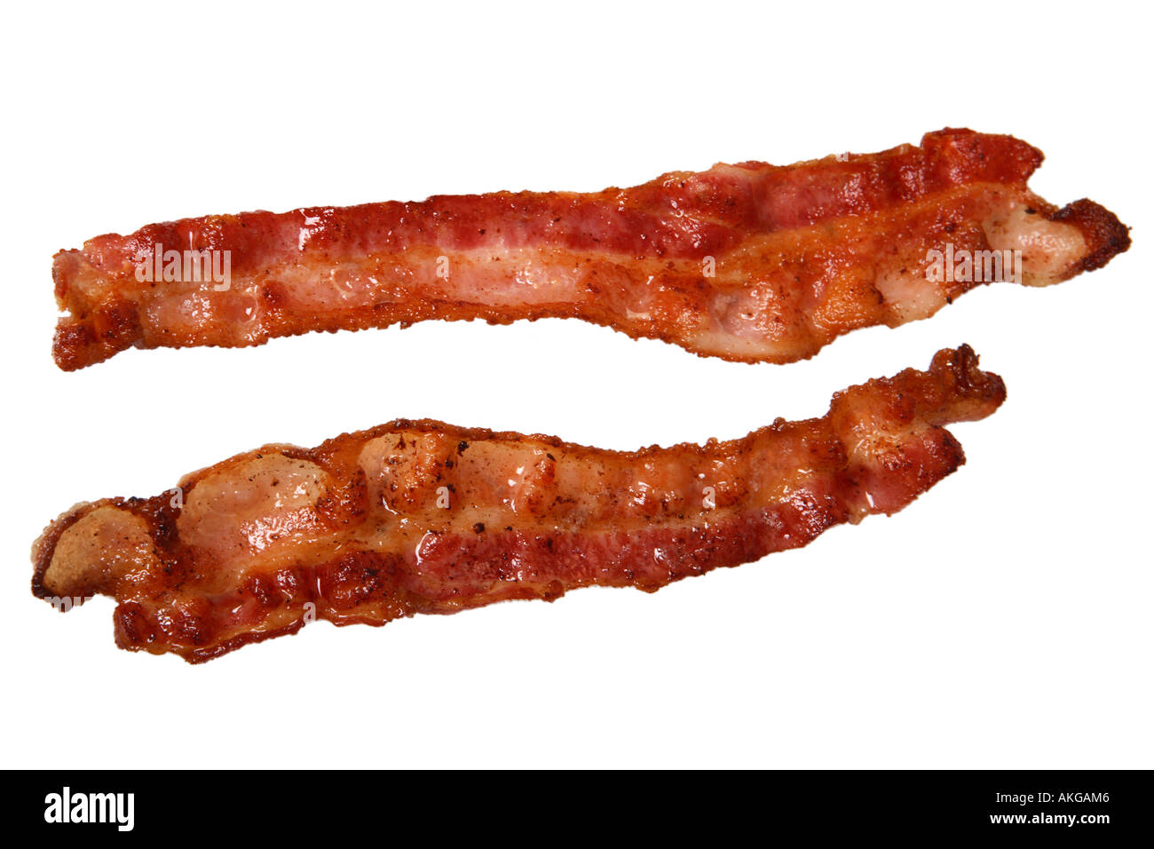 Two slices of Bacon Stock Photo Alamy
