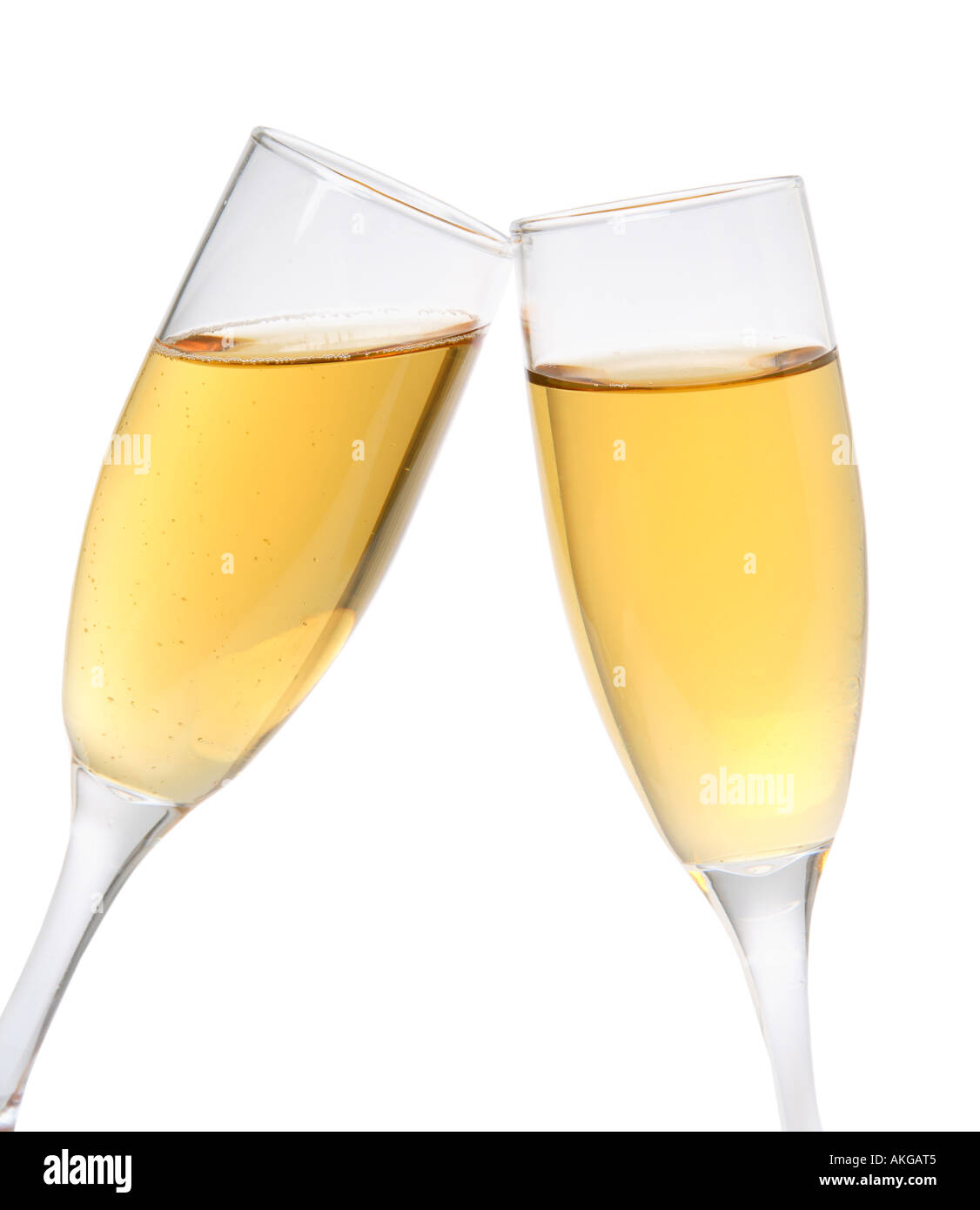 Champagne Glasses Toasting Stock Photo