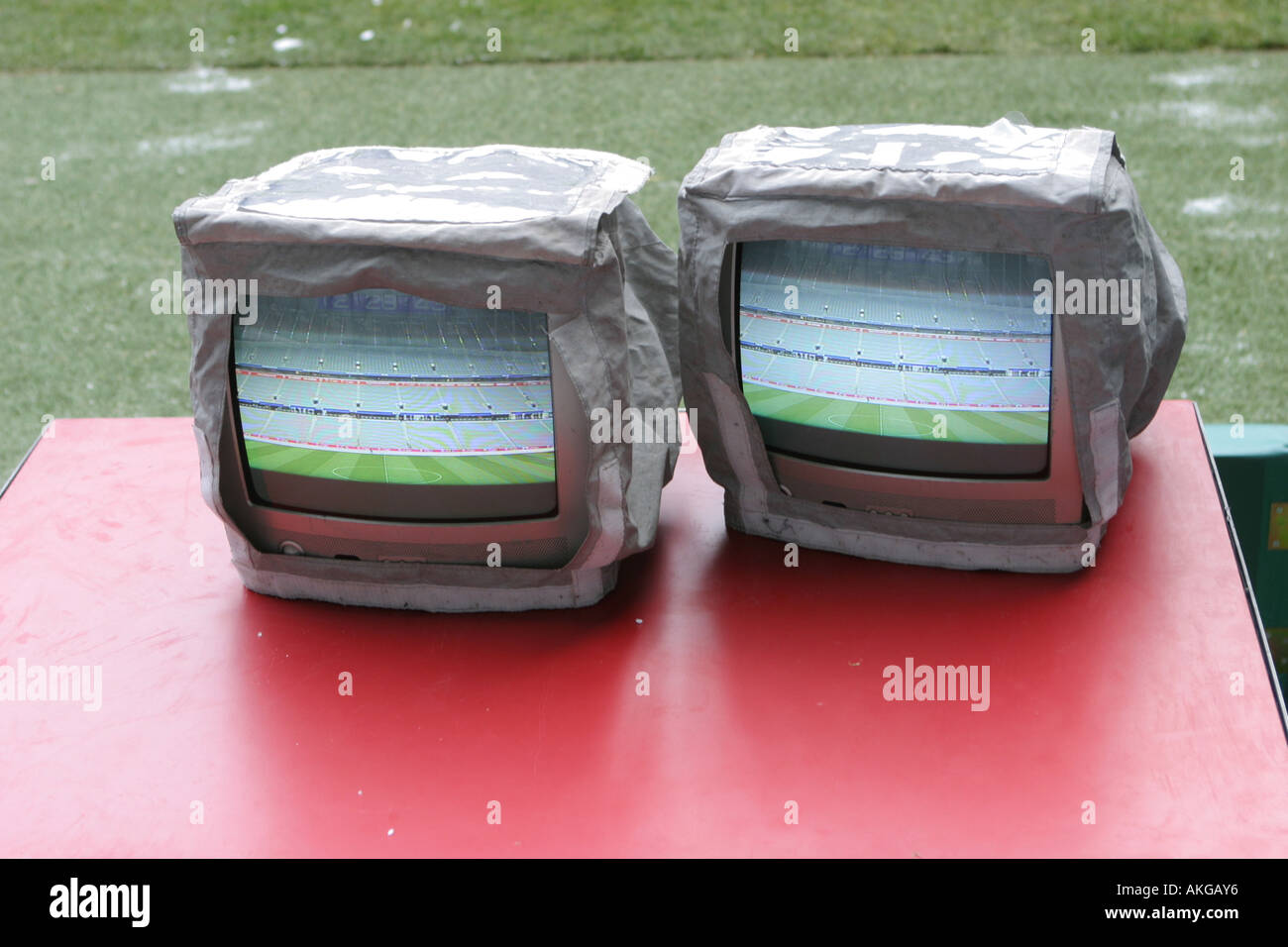 broadcasting equipment in a stadion Stock Photo - Alamy