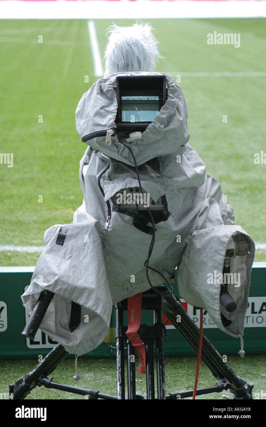 broadcasting equipment in a stadion Stock Photo